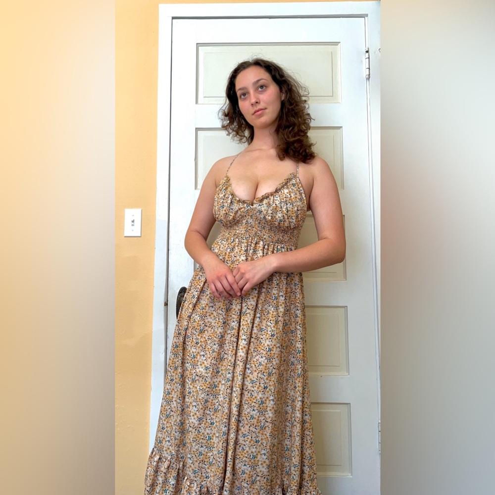 Butter Yellow Backless Summer Sundress
